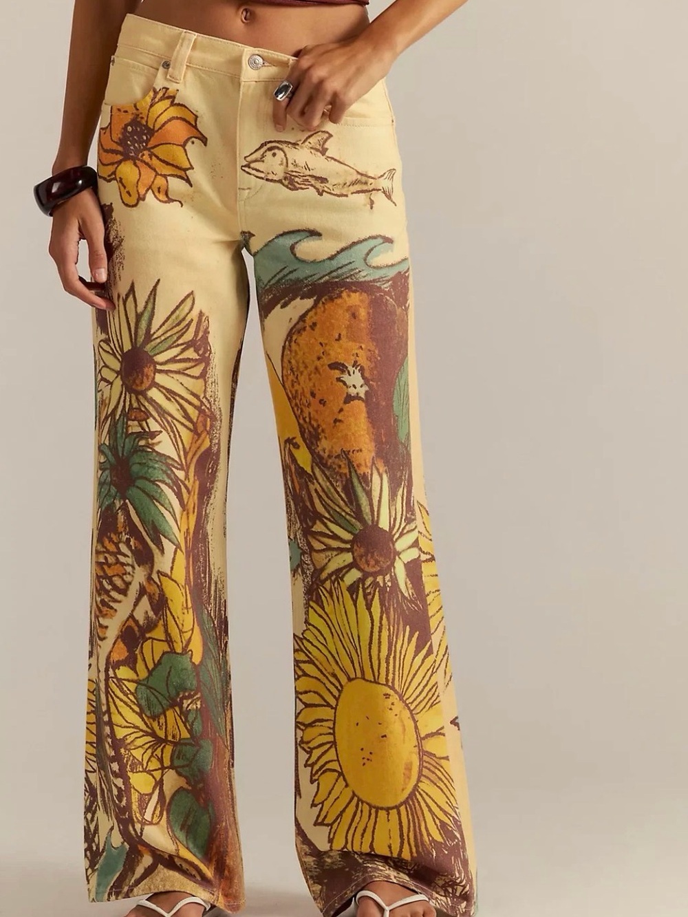 Free People Tinsel jeans beach NWT - Picture 4 of 5